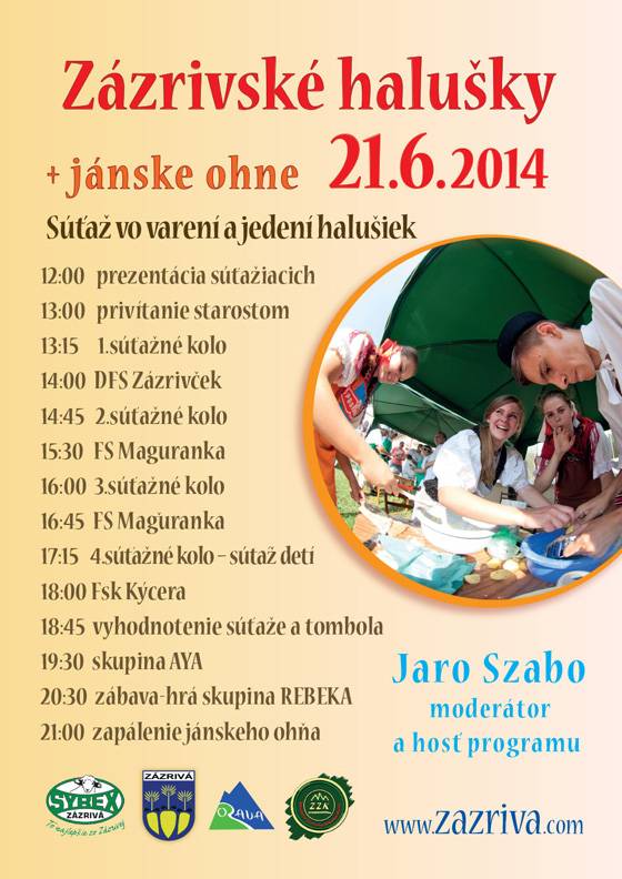 Pozvánka - Zázrivské halušky 2014